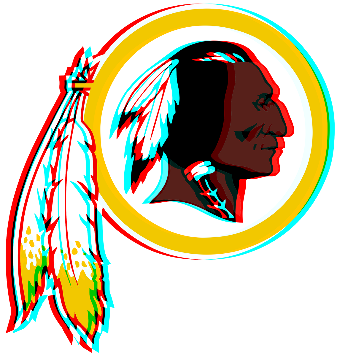 Phantom Washington Redskins logo vinyl decal